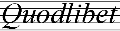 Logo Quodlibet - Vorgängerzeitschrift der UNISONO